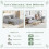 (Grey) YODOLLA 3-in-1 Sofa Bed Double Sleeper Chair Bed 3