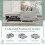 (Grey) YODOLLA 3-in-1 Sofa Bed Double Sleeper Chair Bed 5
