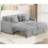 (Grey) YODOLLA 3-in-1 Sofa Bed Double Sleeper Chair Bed 1