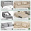 (Beige) YODOLLA 3-in-1 Sofa Bed Double Sleeper Chair Bed 4