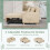 (Beige) YODOLLA 3-in-1 Sofa Bed Double Sleeper Chair Bed 5