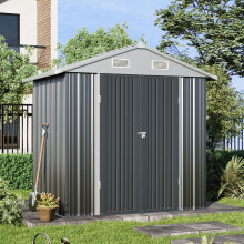 6 x 4ft Outdoor Metal 2 Lockable Door Storage Shed