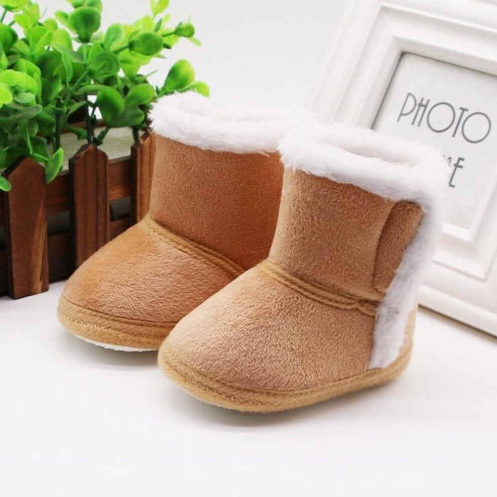 (blue, 6-12m) Winter Baby Girl Boy Cotton Boots Casual Shoes First Walkers Newborn Cute Non-slip Soft Sole Shoe