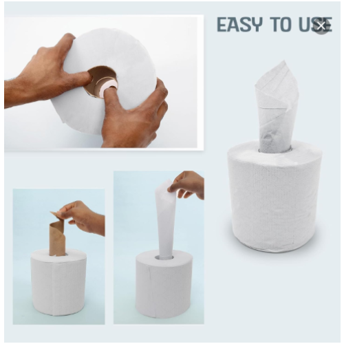 Phoenix White Centrefeed 70m Hand Towel 2 x 6 Rolls (4,800 Sheets) 2