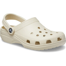 (White, 8 (Adults')) Crocs Classic Clog Thermoplastic Bone Clogs