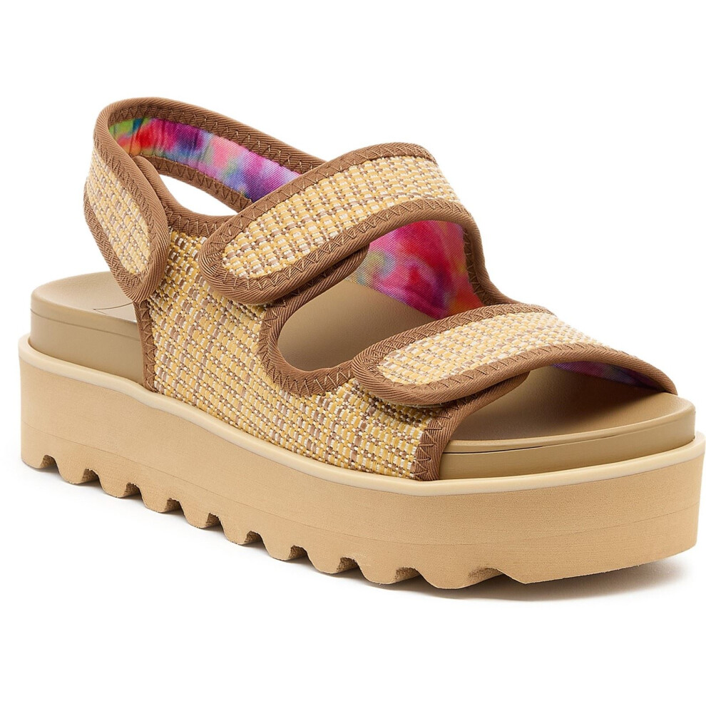 (Not Specified, 4 (Adults')) Rocket Dog Balmy Raffia Textile Women's Natural Sandals