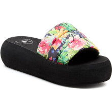 (Black, 8 (Adults')) Rocket Dog Splash Bahama Textile Women's Black/Multi Sandals