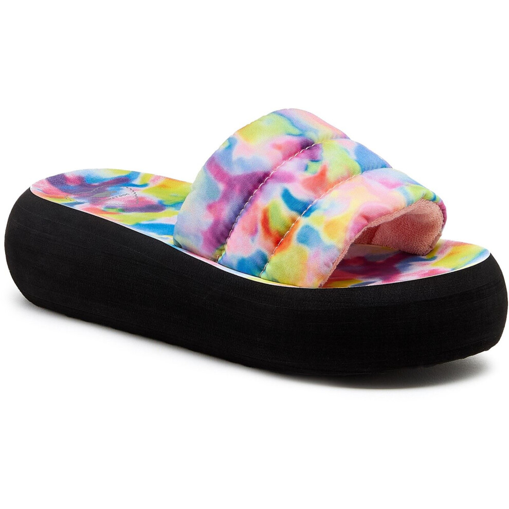 (Pink, 4 (Adults')) Rocket Dog Splash Loyal Tie Dye Textile Women's Pink/Multi Sandals