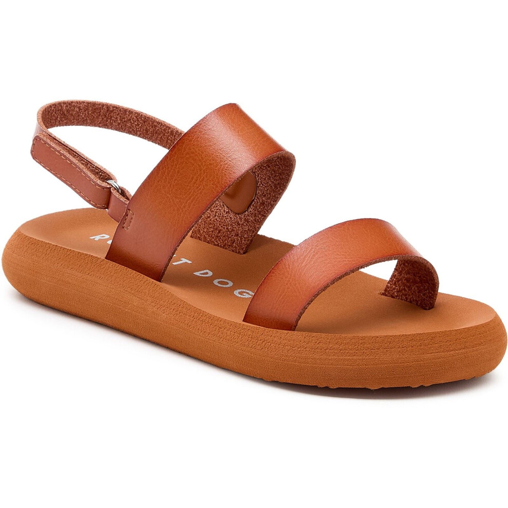 (Brown, 5 (Adults')) Rocket Dog Sunshine Textile Women's Cognac Sandals