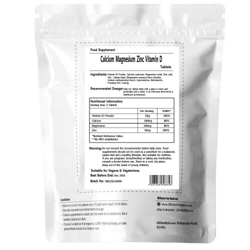 Calcium, Magnesium, Zinc & Vitamin D Osteo Complex Supplements - 360 1