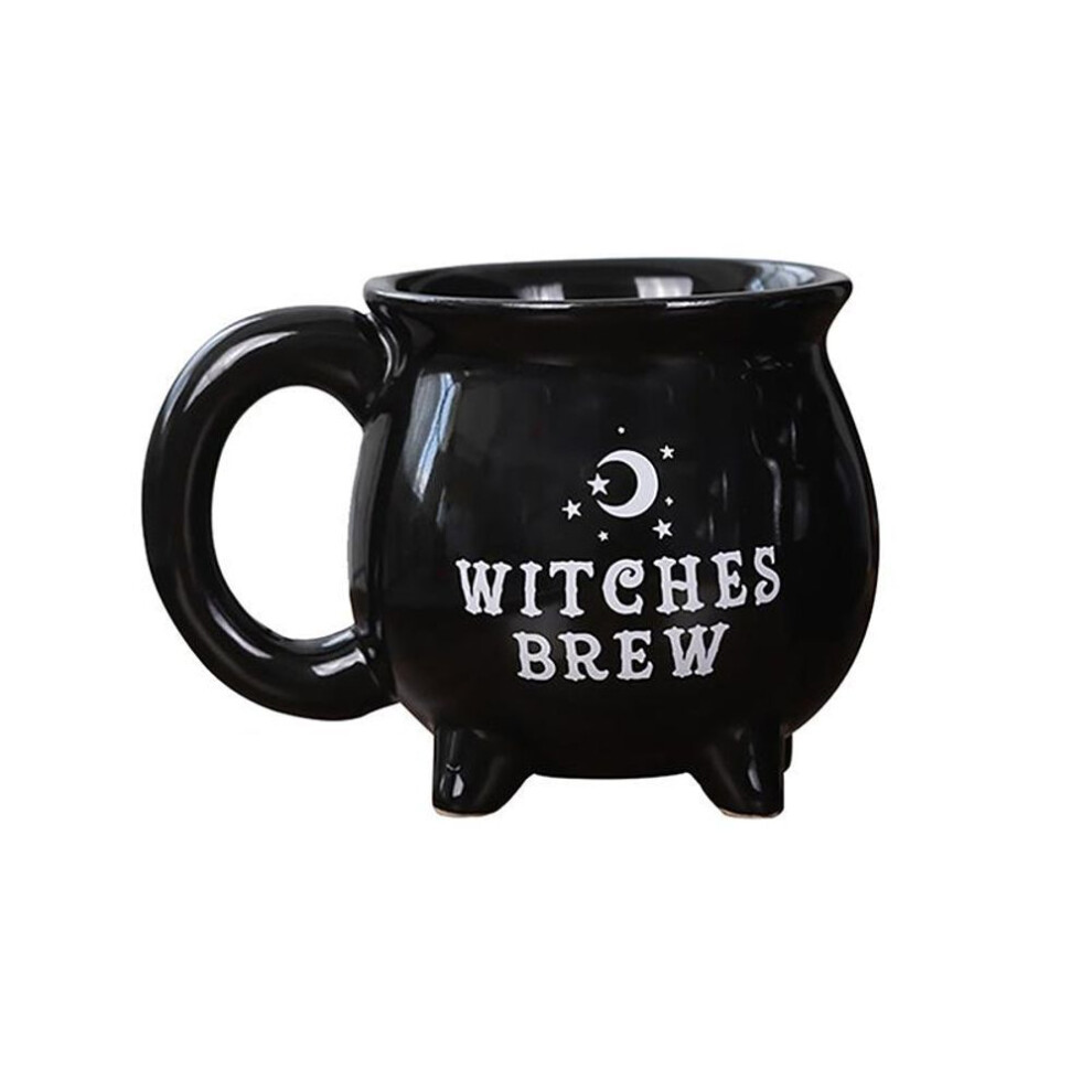 (black) Creative Witches Brew Witch Cauldron Coffee Mug Black Ceramic Coffee Cups Halloween Tabletop Decoration For Halloween
