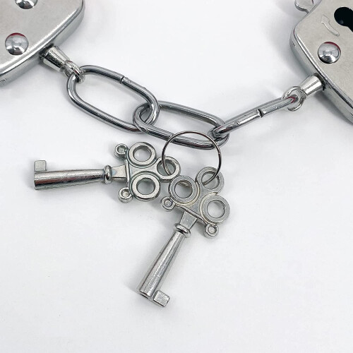 (Black) Plush Handcuffs with Keys 2