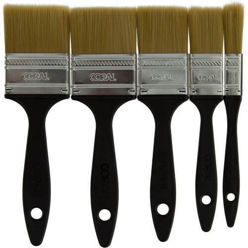 Coral Value Synthetic - Paint Brush Set -  5 Pack