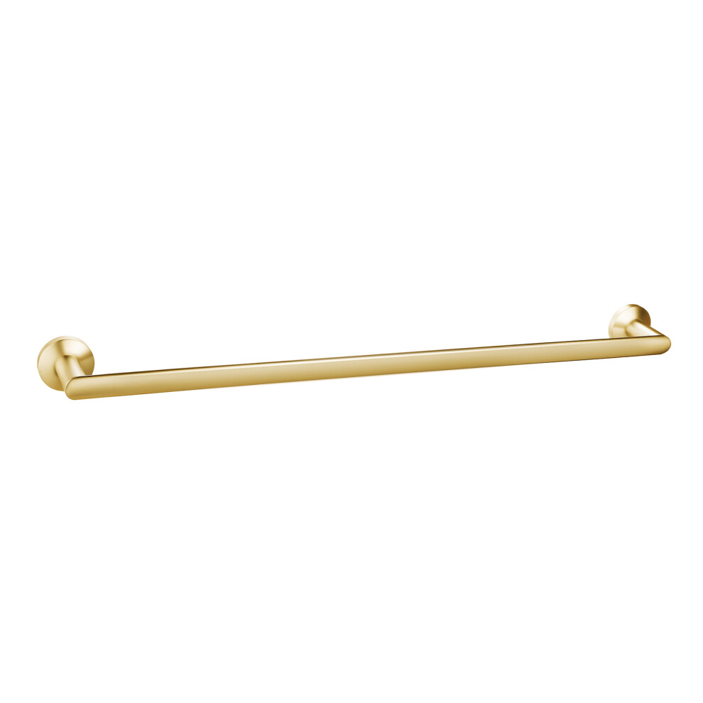 Nes Home Brushed Brass Single Round Towel Bar Rail Holder