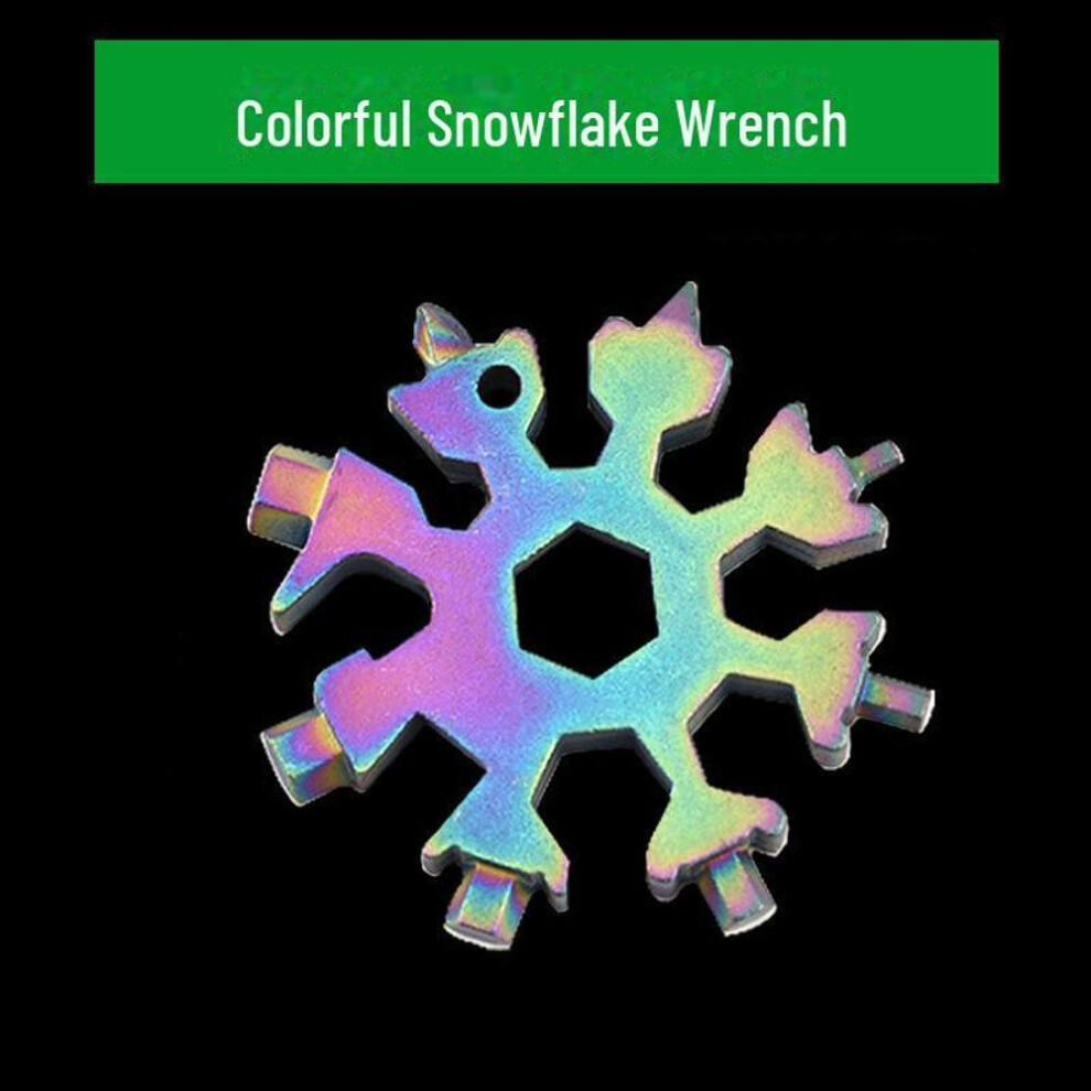 (as the picture, octagonal snowflake wrench) Douyin 18-in-1 Multifunctional Snowflake Wrench - Lightweight, Portable Steel Octagonal & Hexagonal Tool