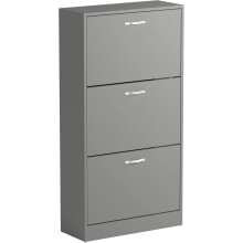 (Grey) Hampton & Stewart 3 Tier Shoe Cabinet