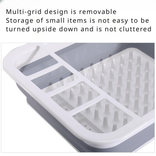 Dish Rack, Kitchen Drain Rack, Foldable Dish Rack, Tableware Storage Folding Rack, Tableware Rack Cup Holder 1