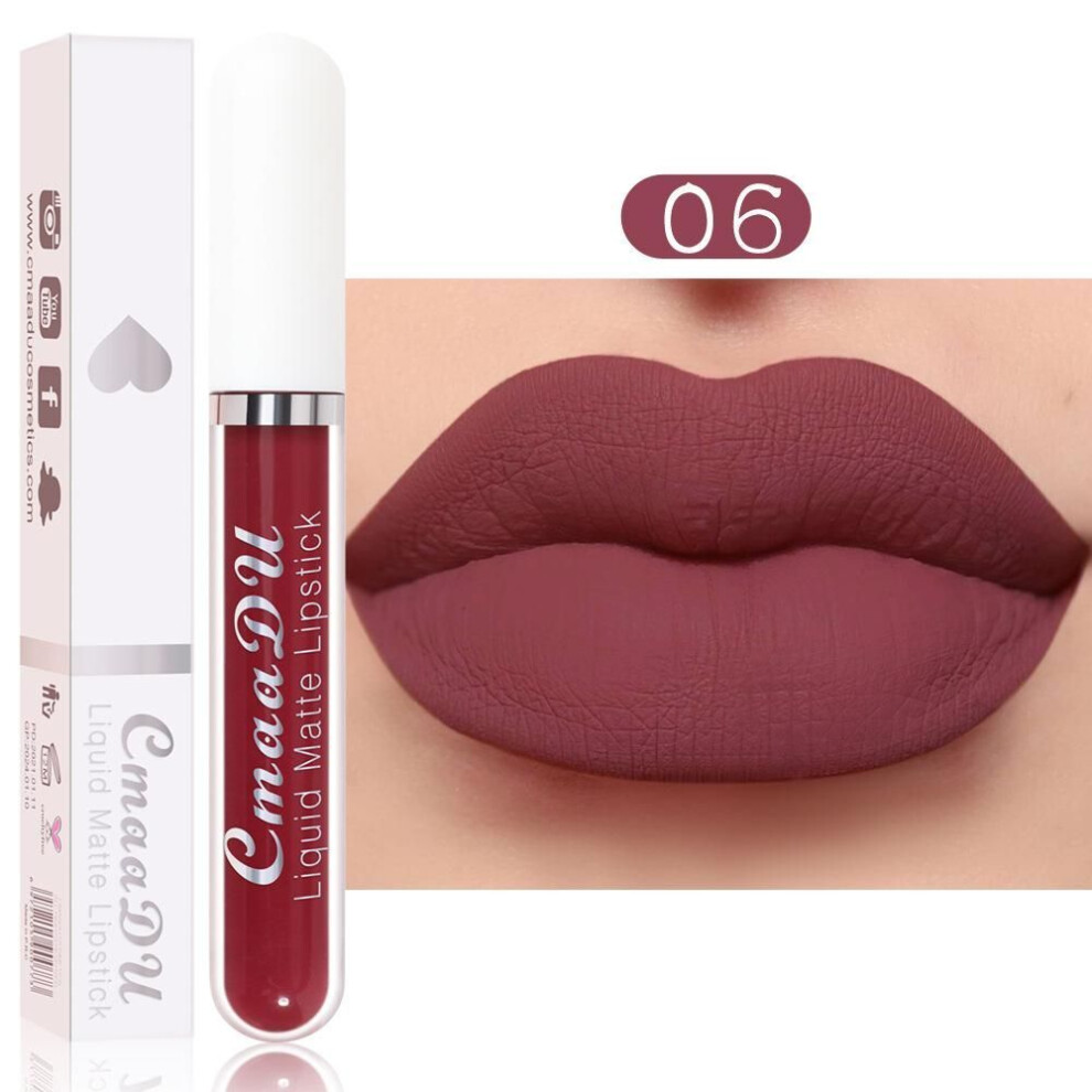 (06) Cmaadu 18 Color Lipstick, Waterproof Long -lasting Lip