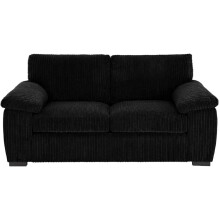 (2 Seater , Black ) Jumbo Cord Amalfi Sofa in Soft Cord Fabric