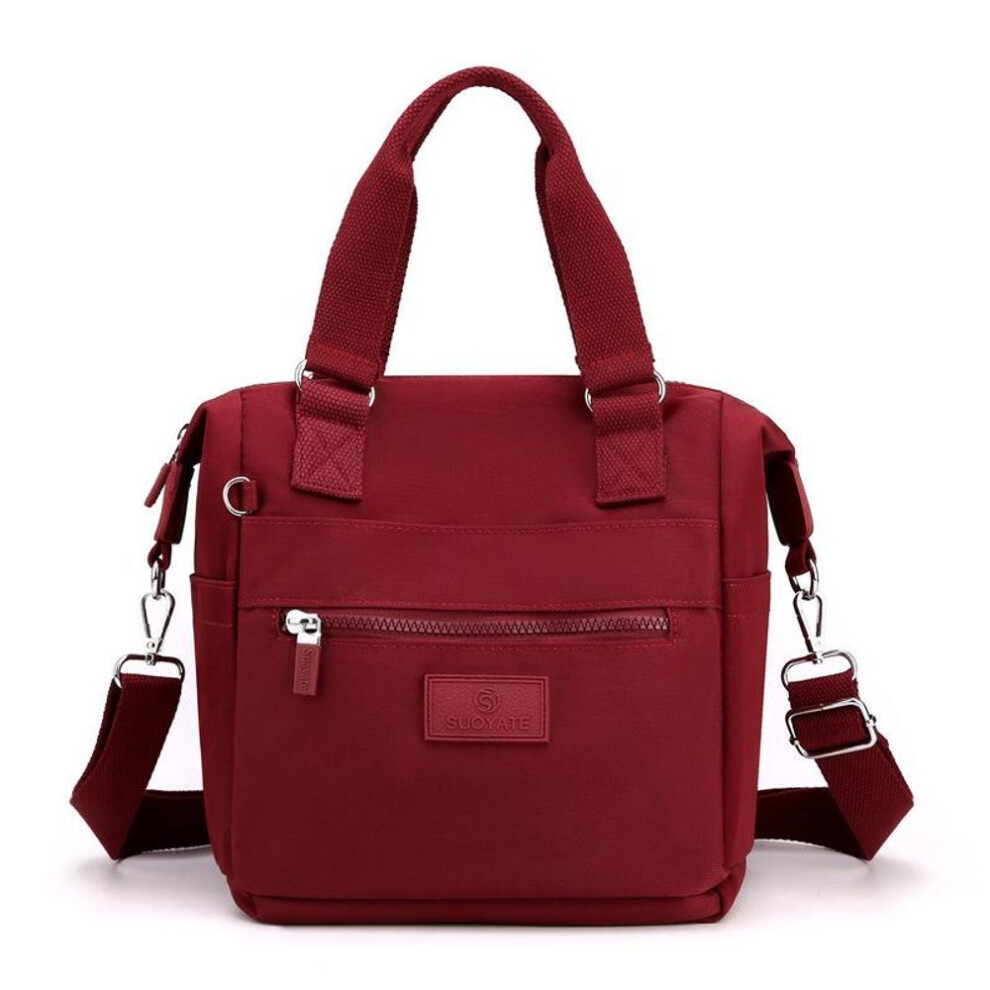 (wine red, One size) Women&apos;s Trendy Shoulder Bag Large Capacity Light Travel Messenger Handbag