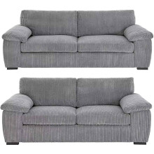 (3+2 Seater , Grey) Jumbo Cord Amalfi Sofa in Soft Cord Fabric