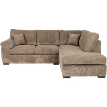 (Right Hand Corner, Beige) Jumbo Cord Amalfi Sofa in Soft Cord Fabric