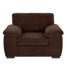 (Arm Chair, Brown) Jumbo Cord Amalfi Sofa in Soft Cord Fabric