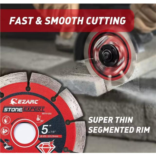 EZARC diamond blade disc 125mm for concrete bricks granite masonry, 2pack 2