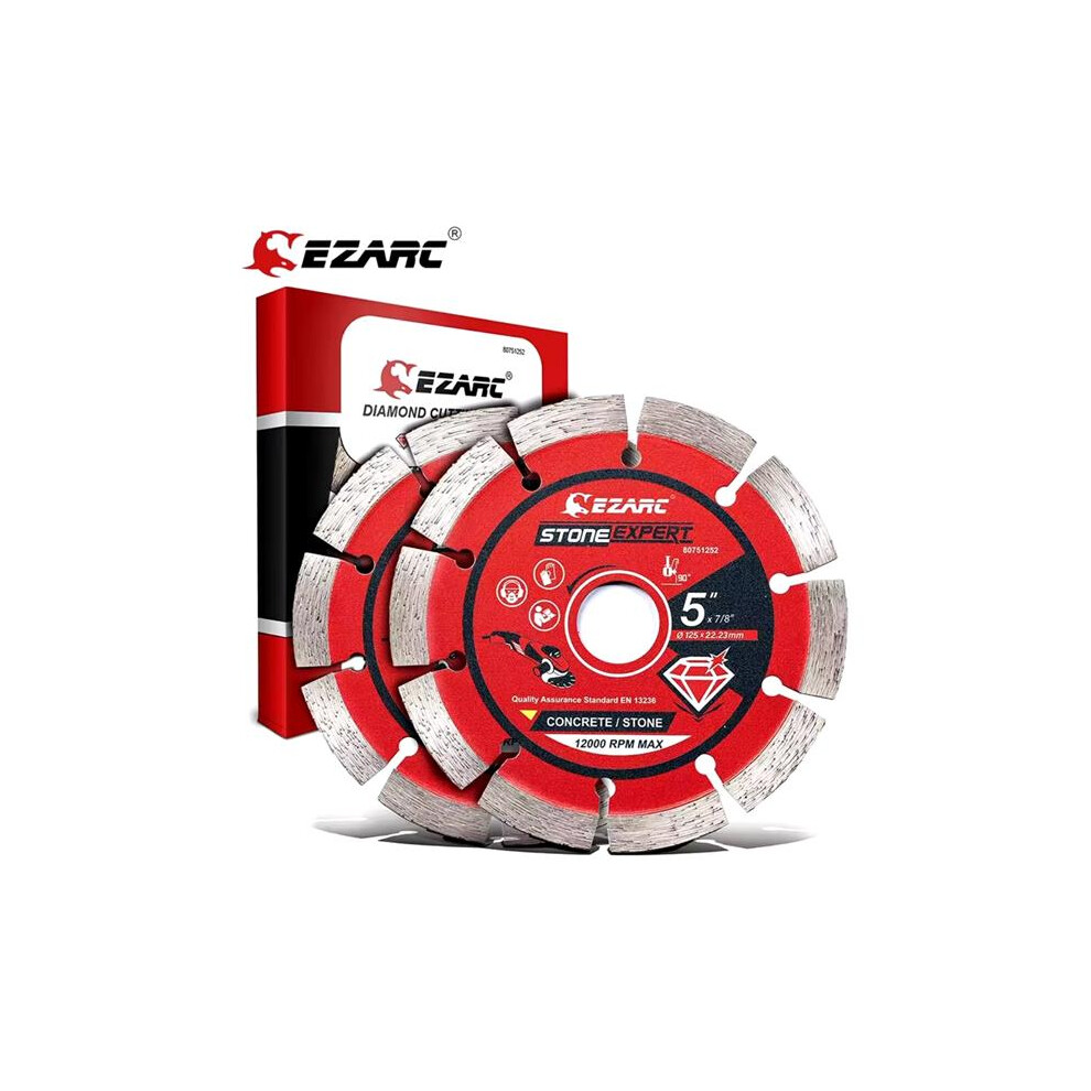 Ezarc Diamond Blade Disc 125Mm For Concrete Bricks Granite Masonry, 2Pack 850027462226