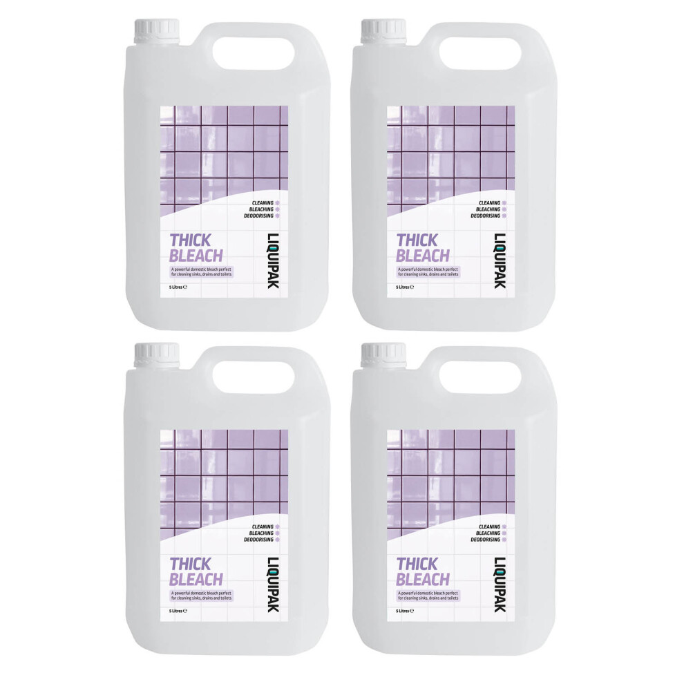 (4x5L) Thick Bleach - Household Bleach, Extra Strong