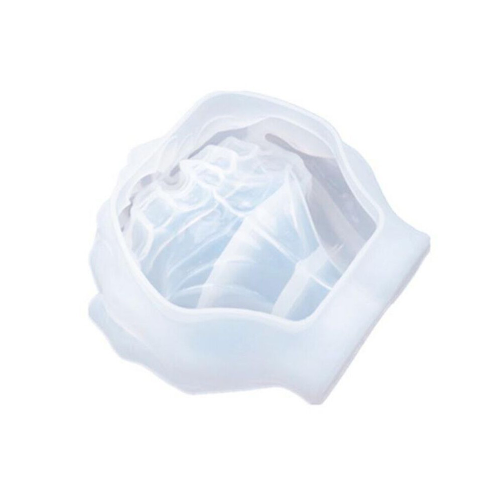 (white) 1pc Silicone Molds Epoxy Resin Concrete For Diy Hand Shaped Tray Storage Pot Home Decoration