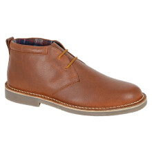 (UK Size 9) Roamers M755B Men's Tumbled Leather 2 Eyelet Padded Collar Classic Desert Boots