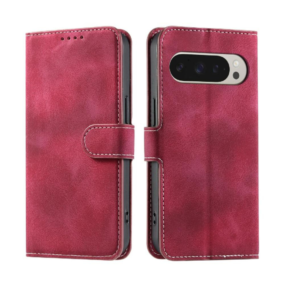(Red) Flip Case For Google Pixel 9 Pro Xl Kickstand Red 764549366316