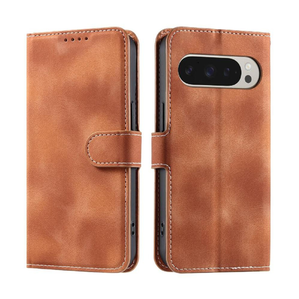 (Brown) Flip Case For Google Pixel 9 Pro Xl Kickstand Brown 764549366330