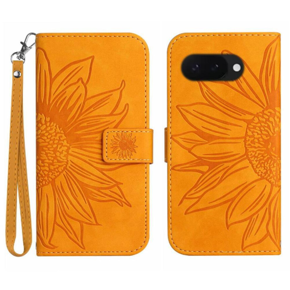 (Yellow) Case For Google Pixel 9A Flip Wallet Phone Case Yellow 764549367382
