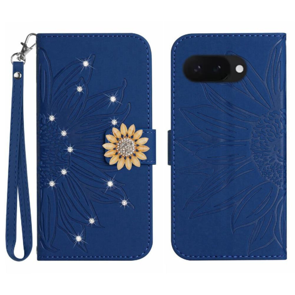 (Dark ) Flip Case For Google Pixel 9A Flip Wallet Credit Blue 764549367467