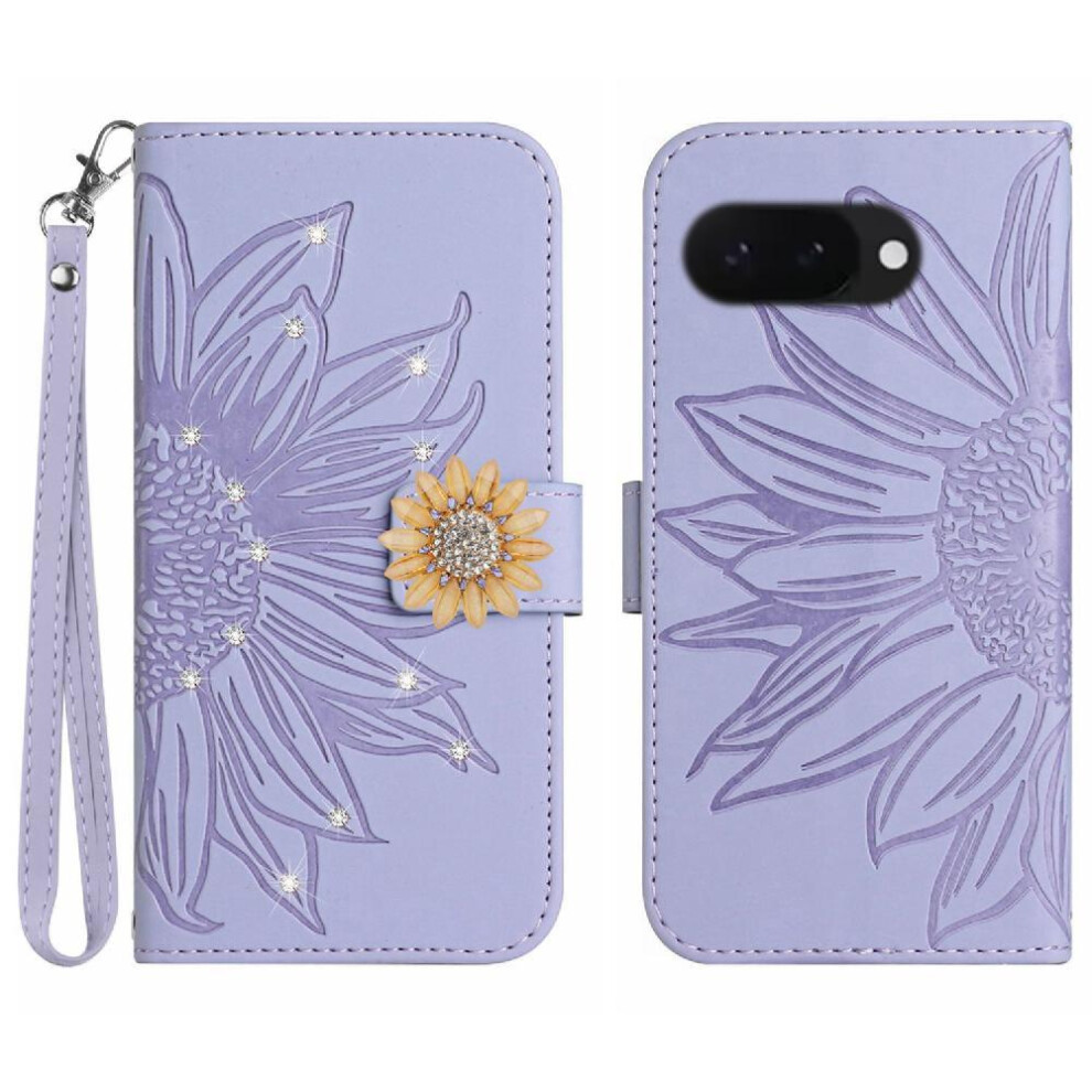 ( Violet) Flip Case For Google Pixel 9A Flip Wallet Credit Light 764549367450