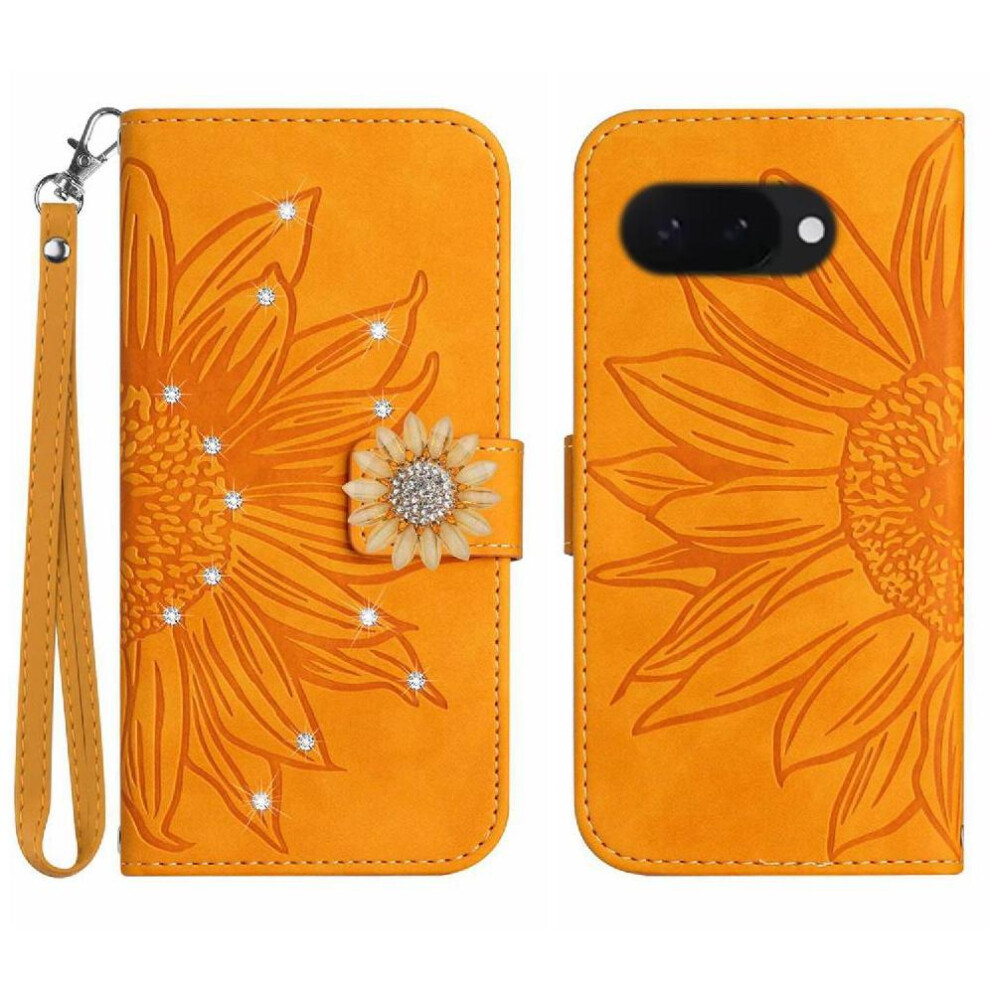 (Yellow) Flip Case For Google Pixel 9A Flip Wallet Credit Yellow 764549367481