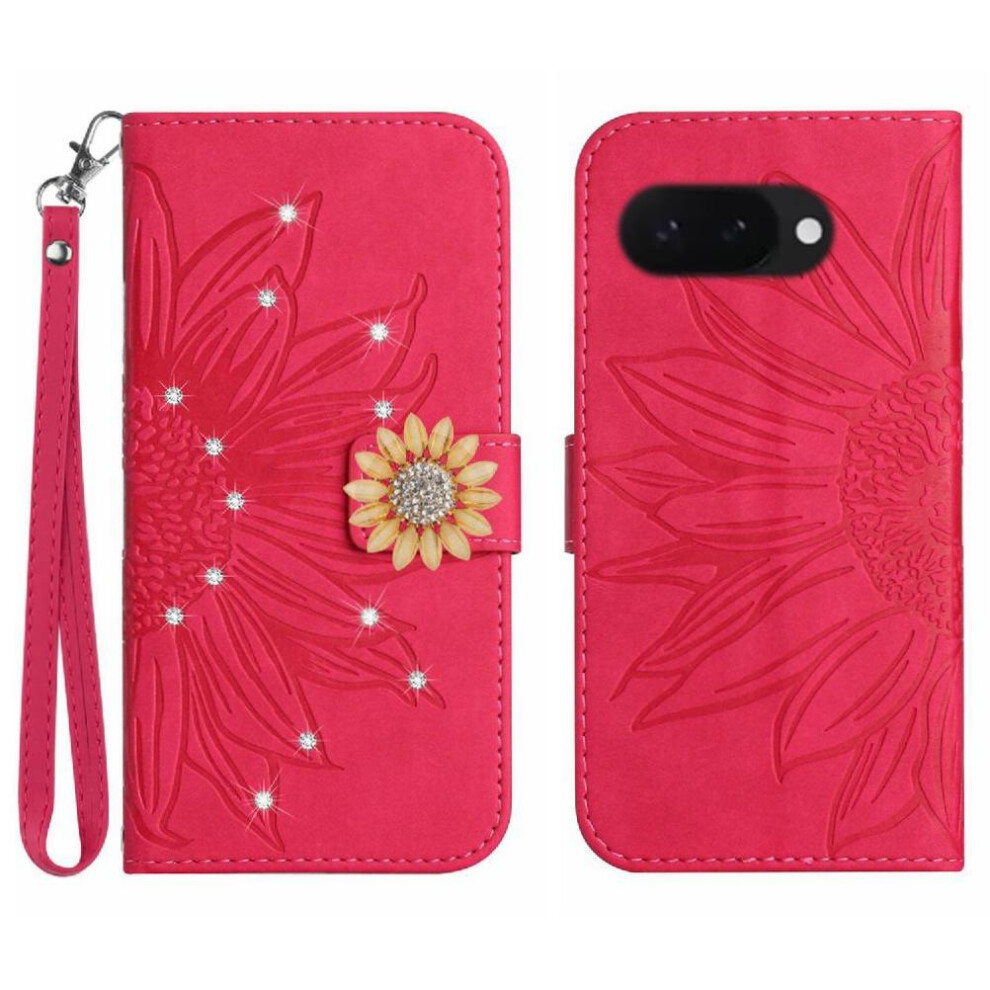 (Rose ) Flip Case For Google Pixel 9A Flip Wallet Credit Red 764549367504