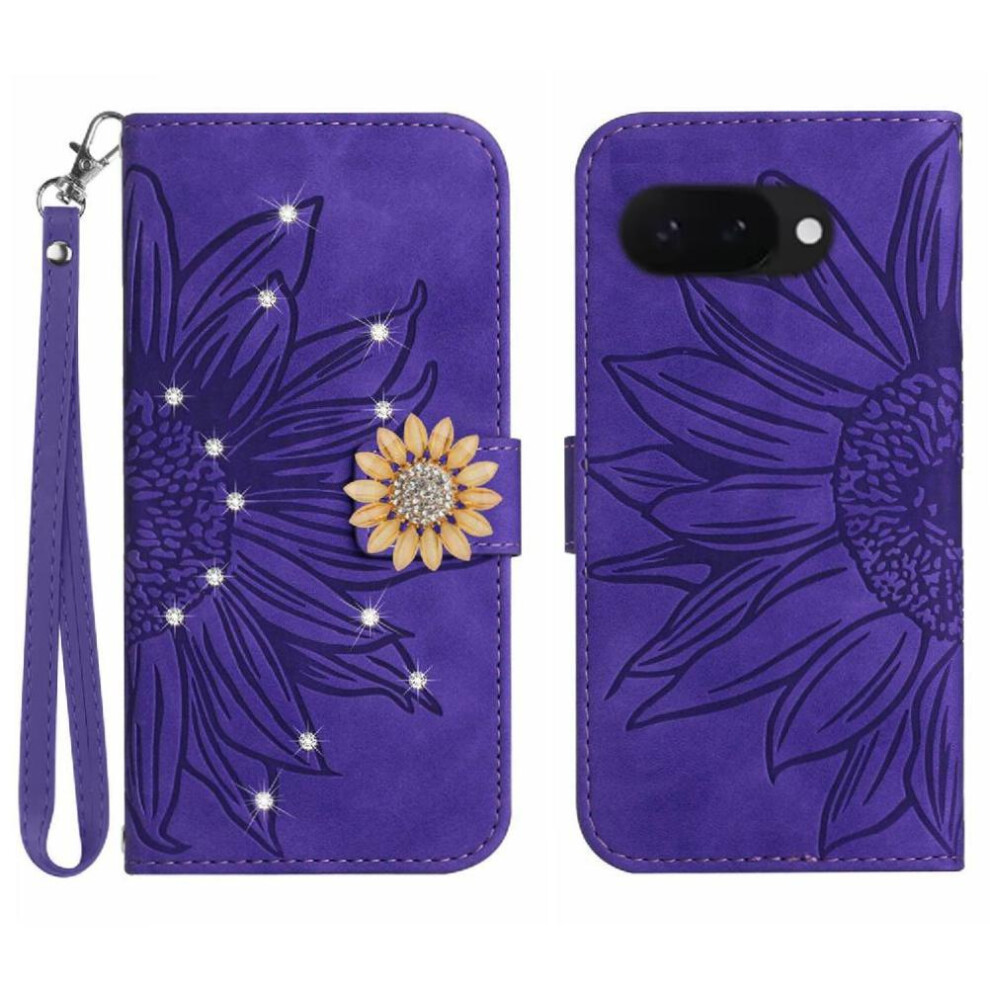 Gangxun ( Violet) Flip Case For Google Pixel 9A Flip Wallet Credit Dark