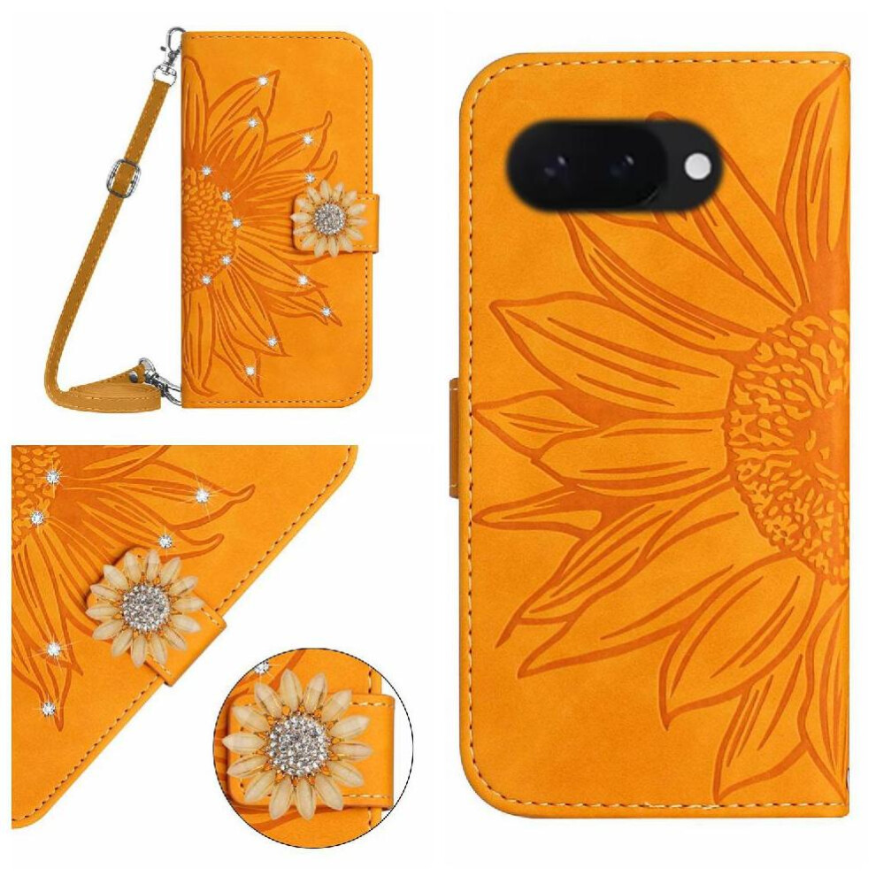 (Yellow) Flip Case For Google Pixel 9A Sunflower Yellow 764549367627