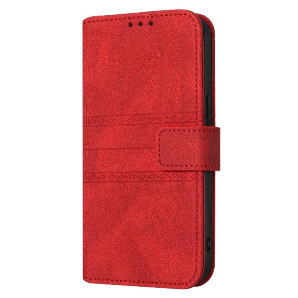 (Red) Flip Case For Google Pixel 9A Wallet Case Pu Leather Magnetic Closure Kickstand Shockproof Protective Red 764549367986