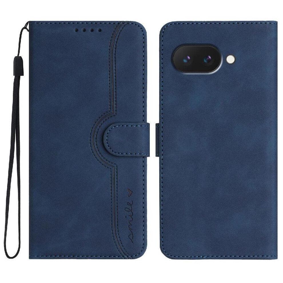 (Blue) Compatible With Google Pixel 9A Premium Pu Built-In Magnet Cover Wallet Blue 764549368419