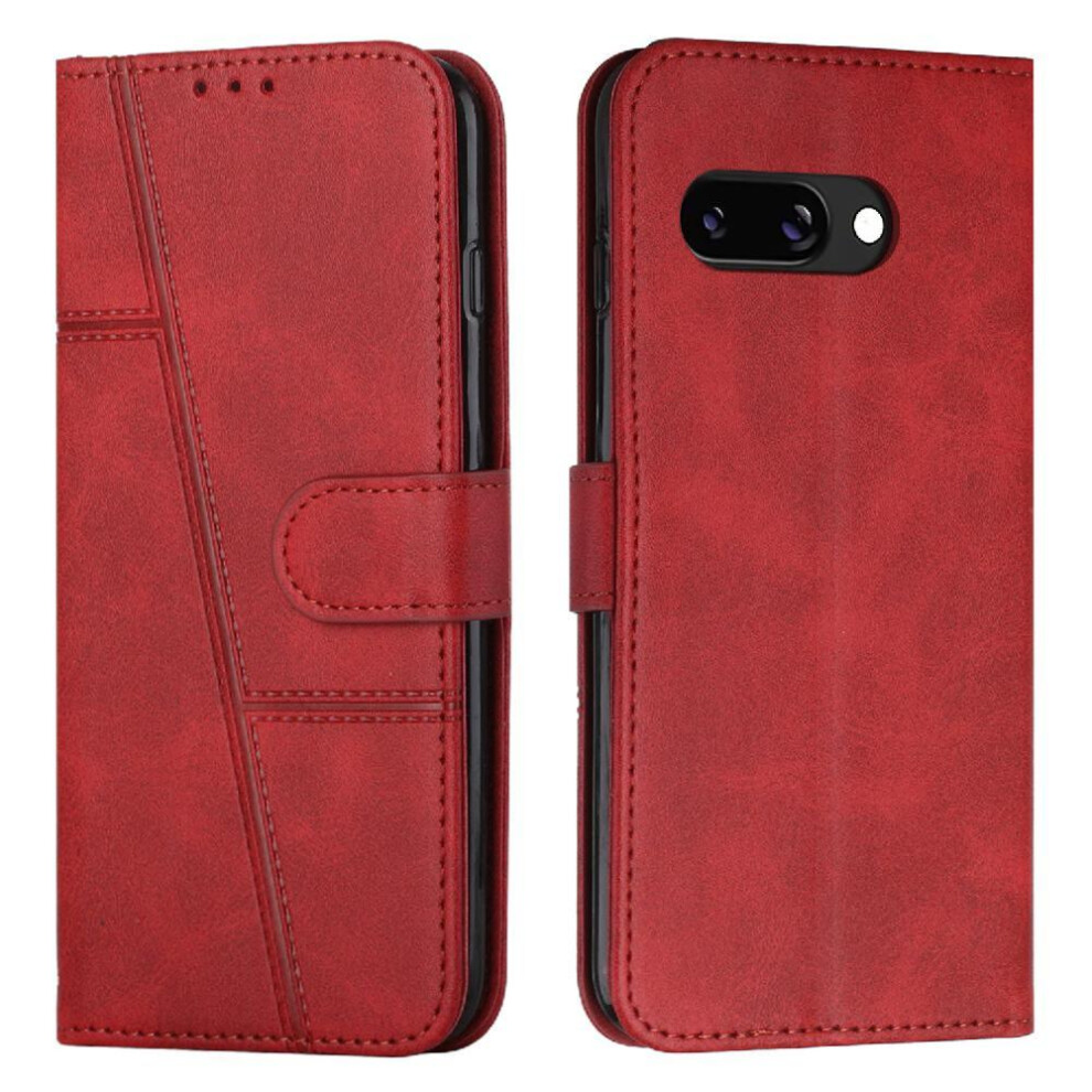 (Red) Flip Case For Google Pixel 9A Kickstand Full Prot Red 764549368624