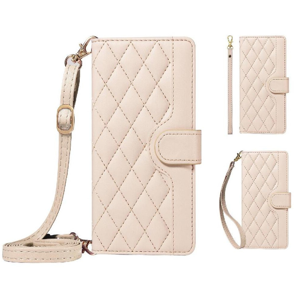 (Creamy ) Flip Case For Google Pixel 9A Lattice Flip Folio White 764549368945