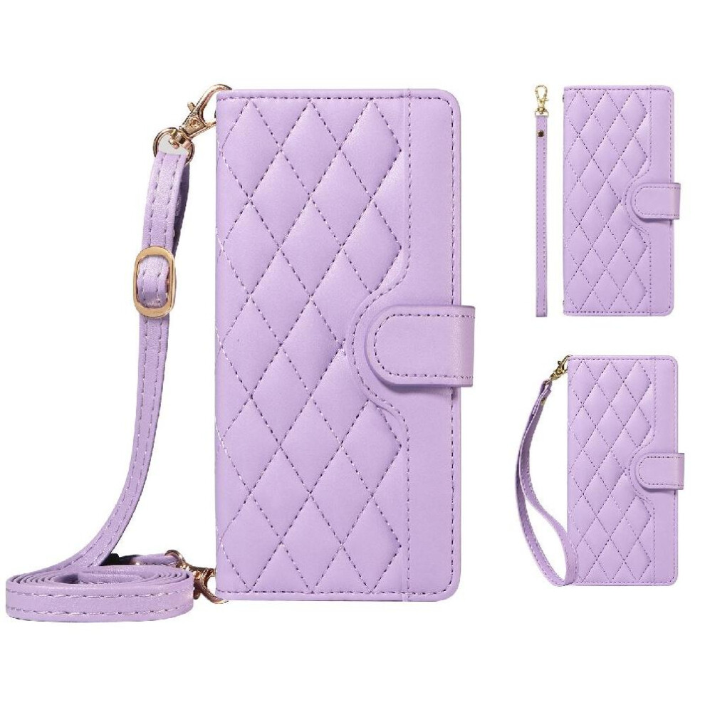 (Purple) Flip Case For Google Pixel 9A Lattice Flip Folio Purple 764549368921