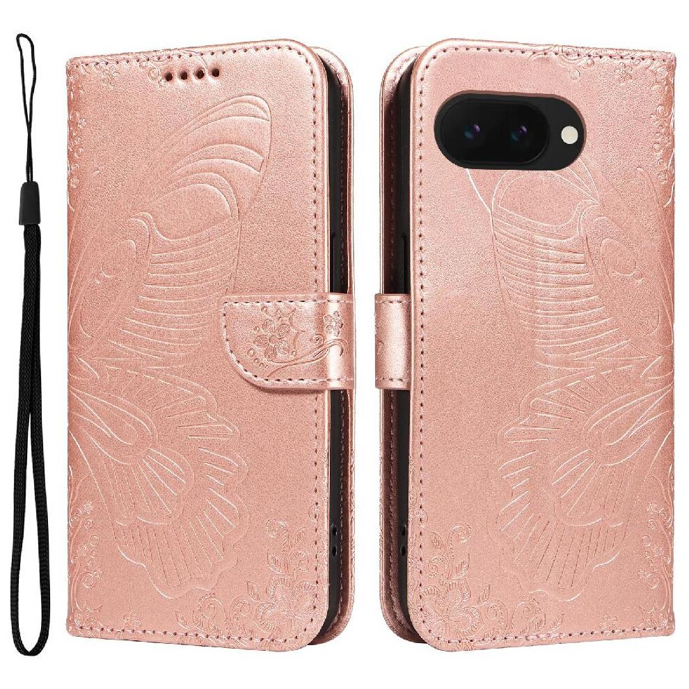 (Pink) Flip Case For Google Pixel 9A High Quality Leathe Pink 764549369102