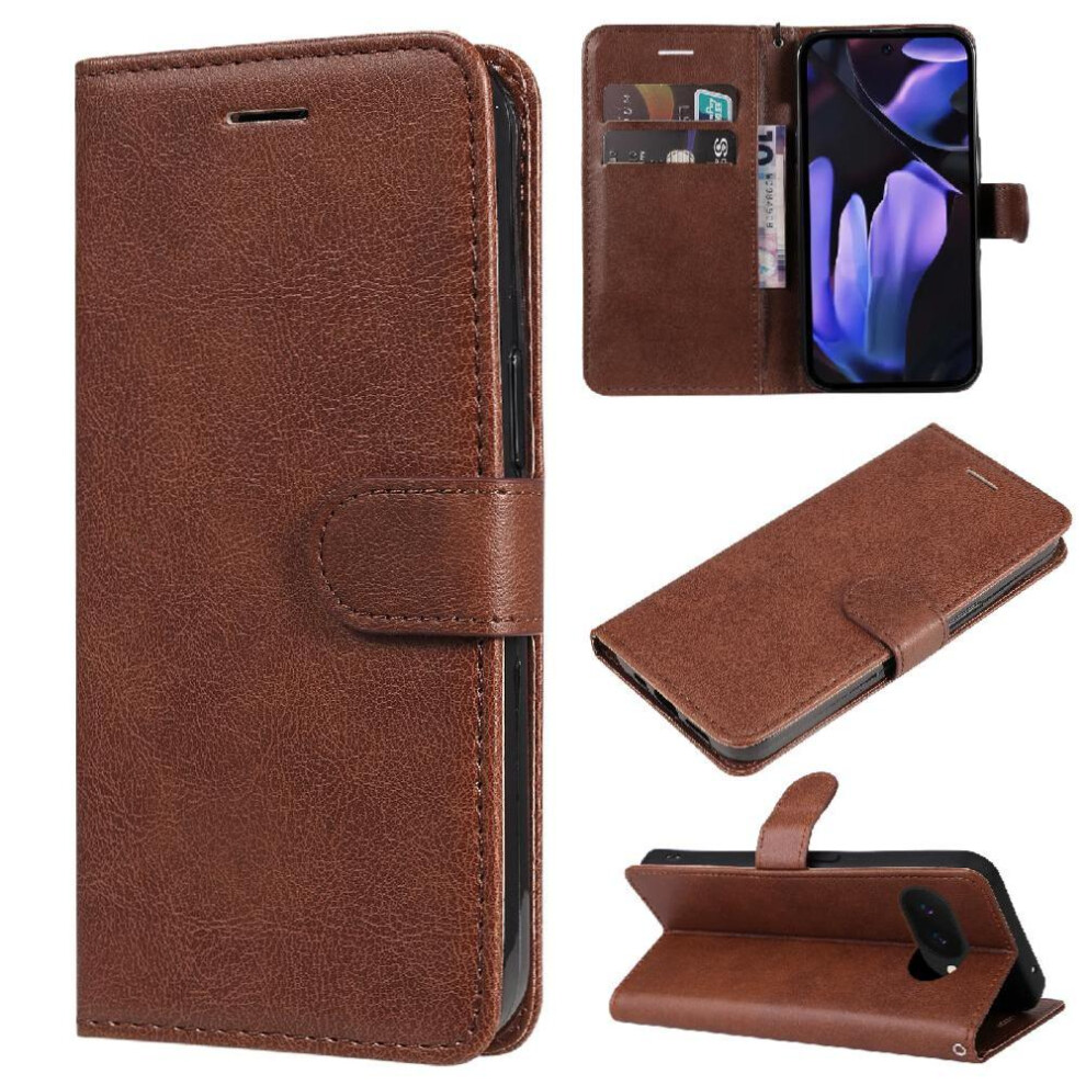 (Brown) Flip Case For Google Pixel 9A Business Wallet Pho Brown 764549369270