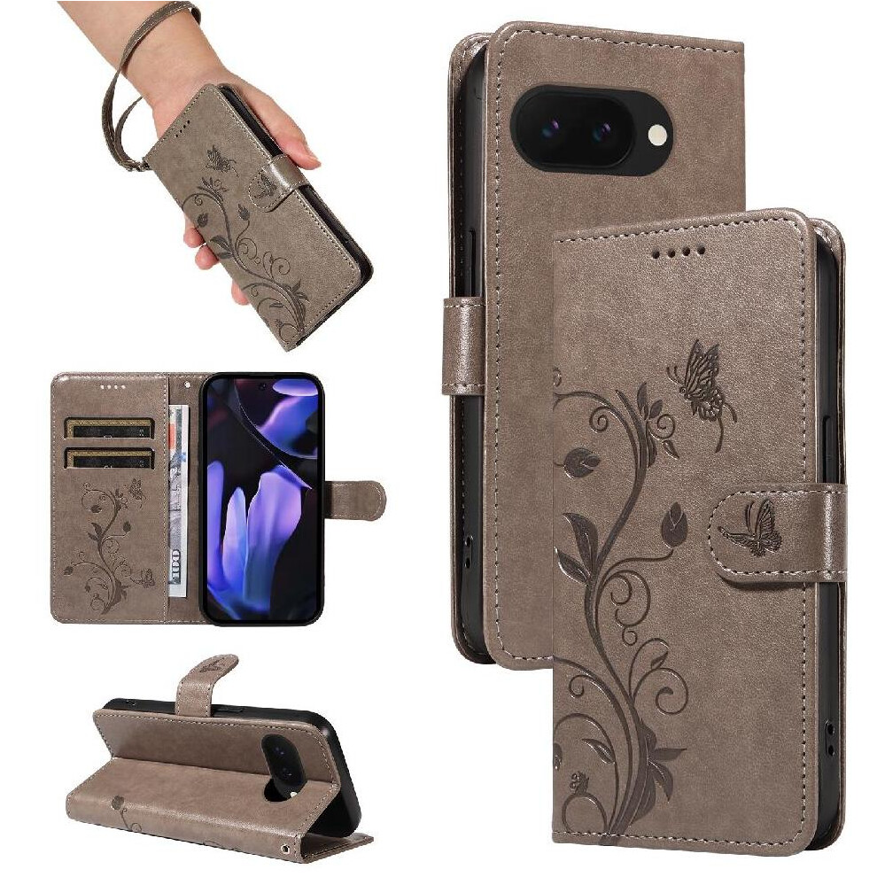 ( ) Case For Google Pixel 9A With Hand Strap And Card Gray 764549369379