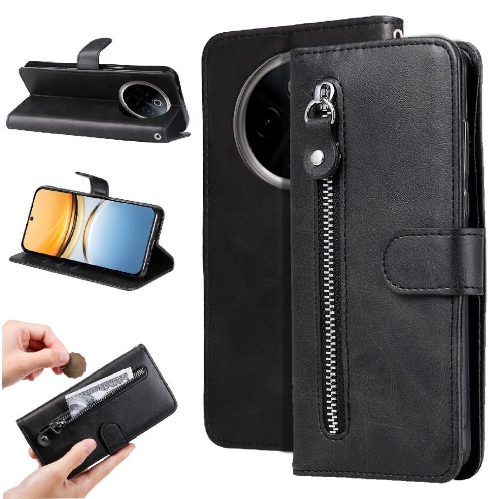(Black) Case For Google Pixel 9A Leather Card Slot Holder Black 764549369508